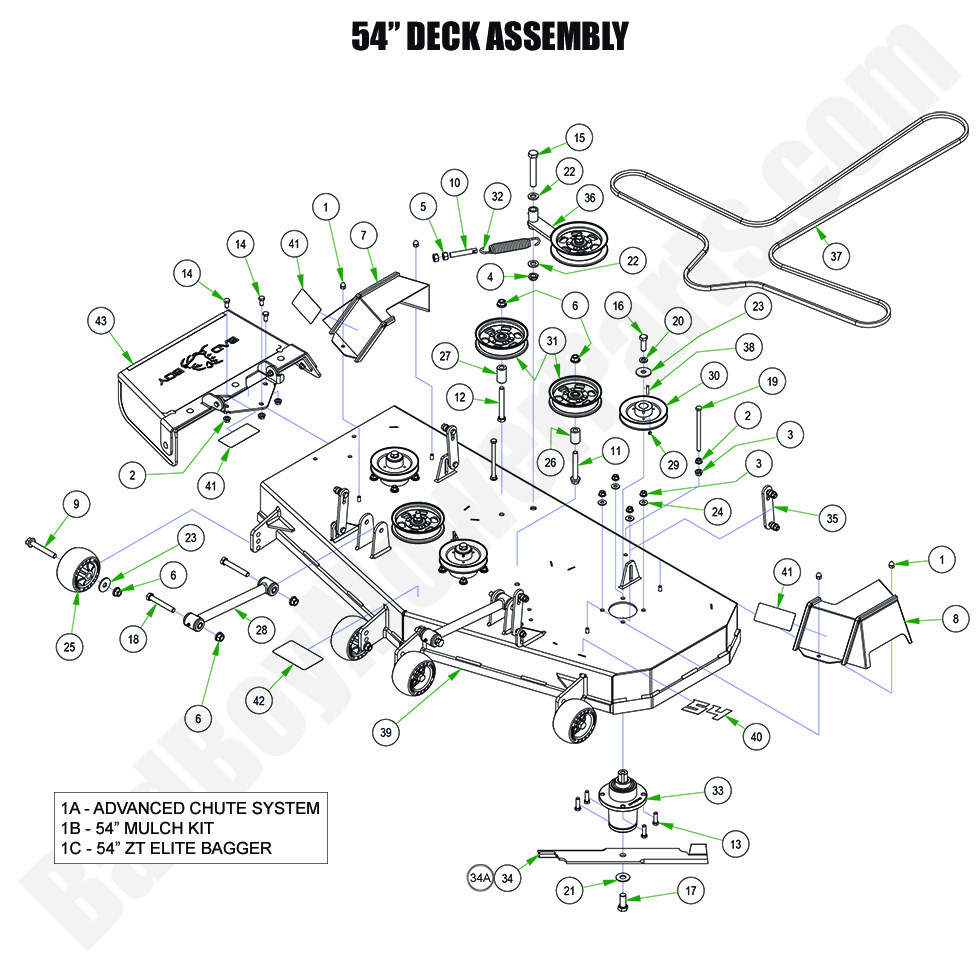 2024 ZT Elite 54" Deck Assembly